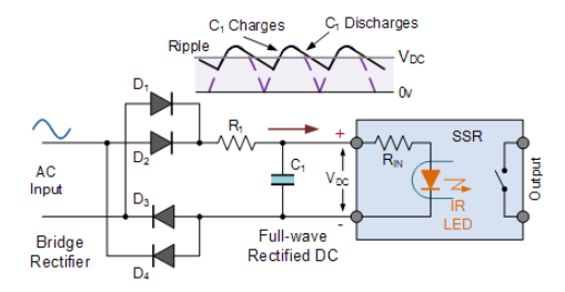 固态继电器交流输入电路