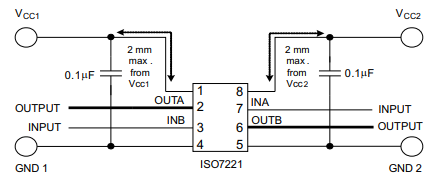 ISO7221ADR设计原理图
