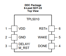 TPL5010DDCR引脚和符号图