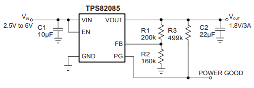 TPS82084SILR V Output示例图