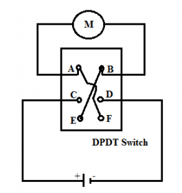DPDT切换到电机连接