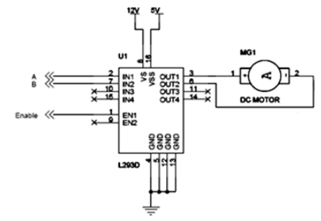与L293D微控制器接口的直流电机