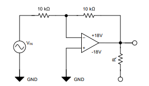 THD+N和小信号阶跃响应的测试电路G=-1