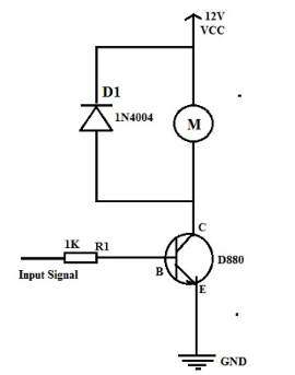使用D880晶体管的电机驱动电路