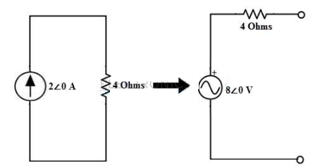 4欧姆串联电阻的电压源