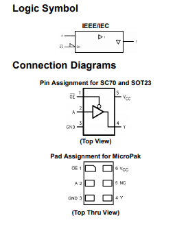 NC7SZ125P5X产品连接图