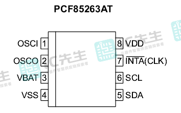 PCF85263AT/AJ引脚图