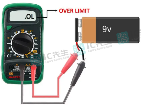 OL是指测量电池电压时的超限条件