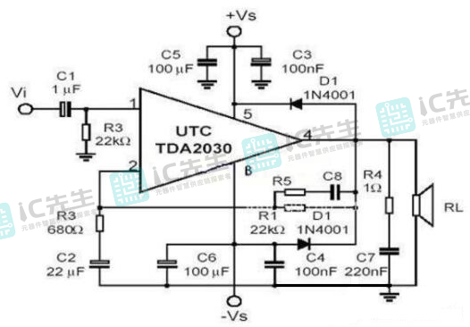 TDA2003功率放大电路