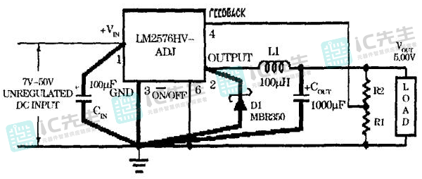 输出电压可调的典型应用电路